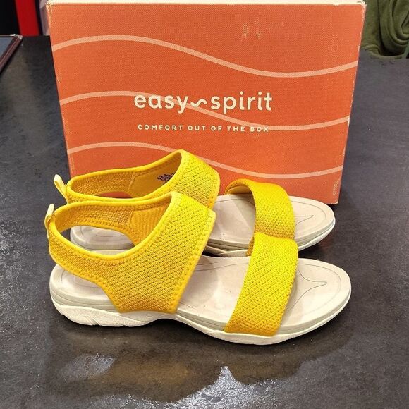 Easy Spirit Yellow Sandals Comfortable Summer Footwear - Picture 1 of 7